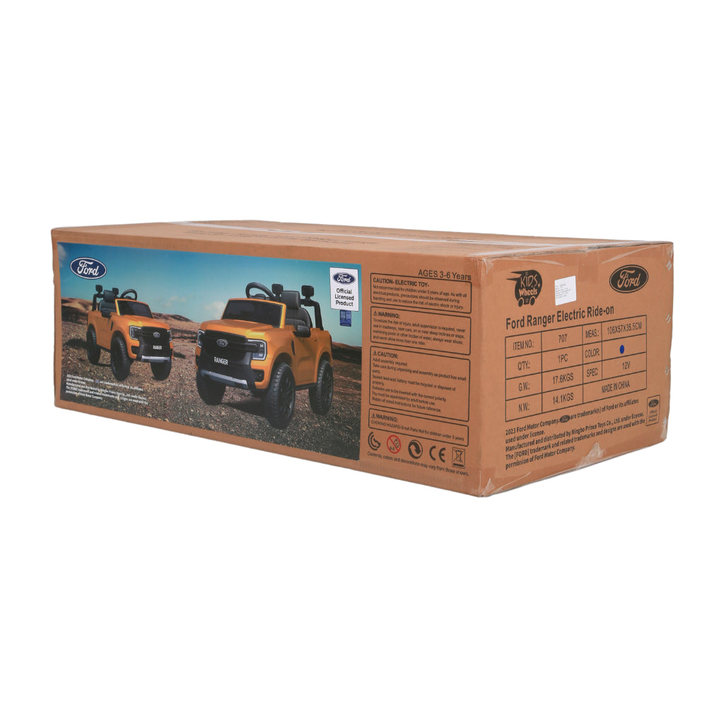 Licensed Ford Ranger Kids Ride-On Car - Blue 12V